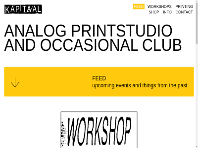 analog and club contact event fed from info kapital occasional past printing printstudio shop the thing upcom utrecht workshop