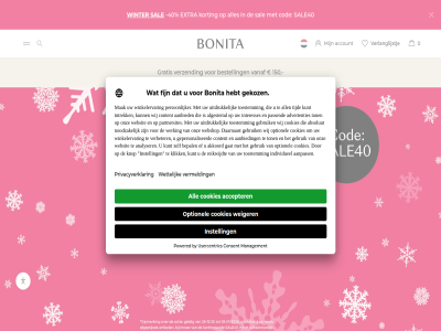 -40 1 150 40 account bestell bonita cod damesmod eerst exclusiev extra gratis korting l m meld privacy profiter s sal sale40 stijlvoll uitstral vanaf verlanglijstj verzend voordel vrouwelijk winter