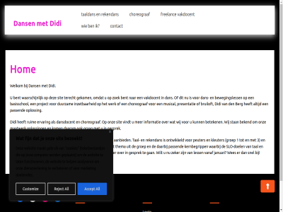 /dansenmetdidi 1 2023 3 aanbied accept all analyser archives back basisschol bekend belevingswereld bent berg beteken bewegingsless bezoekt bruiloft categorieen categories central choreograf computer contact content cookie cookies copyright customiz daarbij daarom dan dans dansdocent den didi dienstverlen doel doeleindes duurzam e e-mail ervar facebook.com facebook.com/dansenmetdidi fijn freelanc functioner gan gat gebruik gekom geplaatst gesprek gewerkt goed grag groep gym help hom informatie instagram inzet januari jouw kernbegripp kleuter kom lang lat less linkedin login maakt maatwerk mail market meta musical ontwikkeld onz oploss passend peuter presentatie project reject reken rekendan ruim sit skip slo slo-doel sluit snel stan taaldan tal tekstbestandjes terecht them thema to top training vakdocent vanaf verbeter verder vindt waarbij waarschijn we websit welkom werk wes wij wilt wordpres zeker zoek