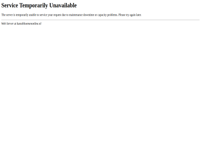 503 again at capacity downtim due kunstbloemenonline.nl later maintenanc or pleas problem request server servic temporarily the to try unabl unavailabl web your