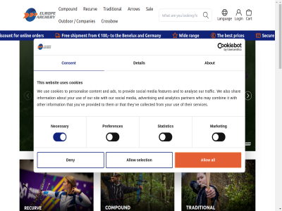 +31 0 00 013 09 1 10 100 12 13 14 16 17 19 30 3000 31 40 5 504 93 about additional addres ads advertis advic all allow almost also an analys analytic and archer archery arrow baarschot benelux best both bow brand can cart closed collected com combin companies compound condition consent contact content cookies crossbow customer delivery deny desir detail disclaimer discount dorst email empty equipment europ europearchery everyth extensiv features find follow for free friday from germany gift handboogsport hour however if indor information it languag largest listed located login lunchbreak market mathew may media modern monday necessary new newsletter not now offer one onlin open or order other our outdor own partner payment personal personalis platform policy preferences prices privacy pro product professional provid provided rang recurv related return rout sal saturday secur selection send servic services shar shipment shop sign sinc sit social sport staff statistic stock stor subscrib sunday target term test that the their them they this thursday tim to traditional traffic trophies tuesday up us use uses ve via voucher warehous we websit wednesday who wid with x year you your