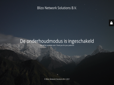 2021 availabl b.v be blizo for ingeschakeld maintenanc network onderhoudmodus patienc sit solution son thank undergo will you your