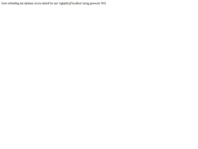 database.access denied for localhost no password user using verbind zrgkpklu