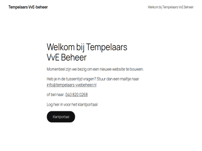 0268 040 820 beher bel bezig bouw ga info@tempelaars-vvebeheer.nl inhoud klantportal log mailtj momentel nieuw stur tempelar tussentijd vrag vve vve-beher we websit welkom