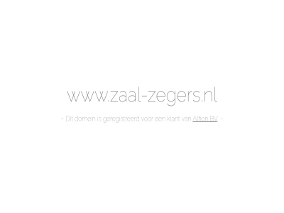 alfion bv domein geregistreerd klant www.zaal-zegers.nl