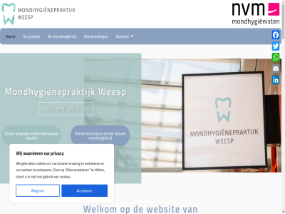 -416172 00 0294 09 1 101 1382ax 14 15 17 20 2006 a accepter adres afsprak agenda all allen amstellandlan analyser behandel behandelkamer belangrijk bell bericht bestaand bezoek biofilm brow browse-ervar buit contact contactformulier cookies cookieverklar dinsdag direct donderdag doorverwijz e e-mail eerst email ervar etos even facebok gebruik gemaakt geopend geslot gevestigd gewijzigd gezond glimlach goed guided hogeweij hom info@mondhygienepraktijkweesp.nl informatie ingang inplann inschrijv klant klik kostverlorenstrat kunt lach lat les linkedin maandag maandagavond mail mak mei mondhygien mondhygienepraktijk mondhygienist naast nem nieuw nodig nowweb.nl onlin onz openingstijd openstat overleg patient praktijk privacy rechtstrek sam servic sind soort stemt stralend stur tandart tariev telefoonnummer terecht therapy twitter uitzonder uur vast veelgesteld verbeter verder verker verwijz vrag vrijdag vrijgevestigd vull waarder we websit weesp weiger wek welkom whatsapp whatsapp-bericht wij winkelcentrum woensdag zaterdag zelfstand zondag