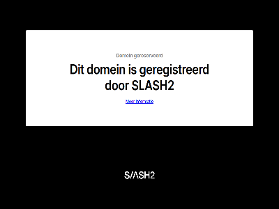 domein geregistreerd gereserveerd informatie slash2