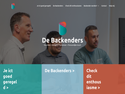 1 2 backender check contact enthousiasm geregeld goed help hom ict
