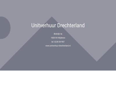 -541987 0228 1608 4a blokdijk drechterland hh hom tel unitverhur wijdenes www.unitverhuur-drechterland.nl