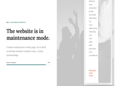 90 a accurat acknowledg an and back be calculator can client confidenc copy custom delivery ensur estimates executiv exist for get heden ideal index intuitiv leverag ll maintenanc mod our pag plan precision progres request search shipment shortly status t the this tim to we websit with world wouldn you your