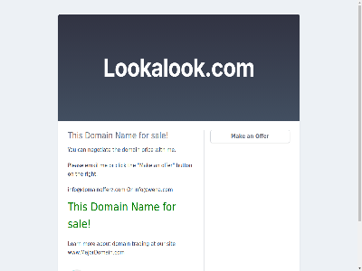 about aftermarket.com an at button by can click domain email for learn listed lookalook.com mak mor nam negotiat offer on or our parking pleas pric right sal sit the this trading with www.majordomain.com you