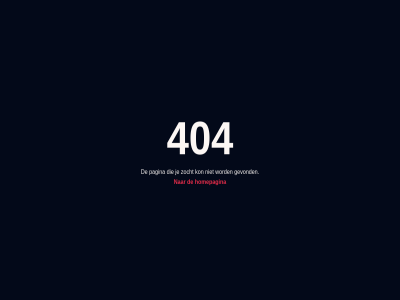 404 gevond homepagina pagina zocht