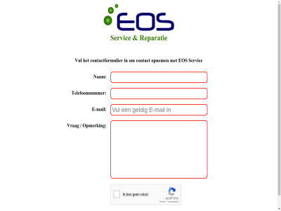 contact contactformulier e e-mail eos eos-service.nl mail nam opmerk opnem servic telefoonnummer vrag vul