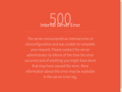 500 error internal server