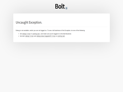 and both config.yml debug exception loggedoff notfoundhttpexception set show true uncaught