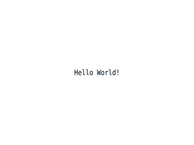 hello world