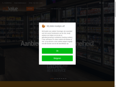 +31306094111 0 08.30 18.00 185 2026 a aanbied aangezien abbonner achternam actief adres algemen all ambitie ander assortiment attentie b.v bel beschik bezoek blijv bloemisterij bouwmarkt branch bv contact cookies copyright correct dag del design distributeur diy drogist e eerst elektronisch email enkel esl essentieel exclusief expertis flexroller functies functioner gebruikerservar gedan geplaatst grot hel help hom horeca houd implementer in2value in2value.nl industrie industriel info@in2value.nl innovatief innovaties juist kengetall kiez klant klantcases klantsegment klar km koekjes koffie kopjes kunt laatst ler let lever lichtsnel link linkjes login m ma merk meto mocht mogelijk nem nieuw nieuwsbrief nodig oa ok ondersteun onderweg onderzoek onlin onz oploss opnem organisatie partner passend per person plexiglas pricer prijstang prijz prober product retail retailer ridderspor s sam samenwerk sayway schapstrok scherm sector servic sign sit slimst snell social sommig stan stationsstrat sted sterkst stil supermarkt terwijl tijd toe toestan tracking tuincentra uiteraard up vacatures veld verbeter verplicht verswinkel vind voeg voornam voorwaard vrag vreemd vrij waarom we webshop wederverkoper weg weiger weigert werk wet wij zit zoal zoekt zorg zorgsector