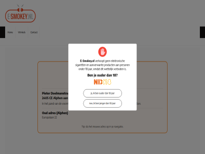 18 22 2405 8a aanverwant adres allen alph bericht ce centrum contact damper den doelmanstrat e-smokey.nl elektrisch elektronisch europalan filiaal formuleshop gat gratis hom jar locatie loopafstand ma navigatie nieuw oud ouder pand person pieter product rijn rok sigaret sla station tip verbod verkoopt verzond voormal wettelijk winkel