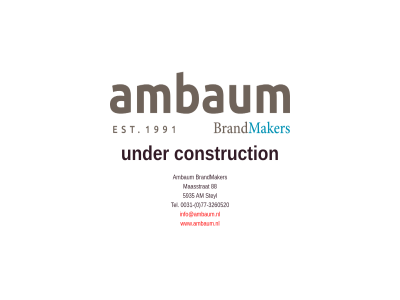 -3260520 0 0031 5935 77 88 am ambaum brandmaker construction info@ambaum.nl maasstrat steyl tel under www.ambaum.nl