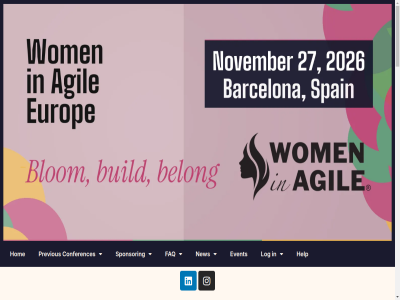 1th 2026 27 31 60 a agil all although and announced are around as ask at availabl balanced barcelona be believ belong benefit big binary bird blind blom build but by call can chang check closed conferenc conferences connection content copyright day discount diver diversity edition eighth elaborat euro europ event faq fee for forward friday from fun futur gain gender get harry hav help hom hotel important in-person includ instagram interest it jun key keynot knowledg last lead linkedin location log looking lot mad mak may minorities mission mor motto near ned network new nieboer non non-binary non-profit not notes november on only open opportunities option order other our participant person powered practic previous profit progres prov reserved seeing selected session several shar skip small solution son spain speaker sponsor stag step still succes suggestion talk that the ther therefor this ticket to together unknown until us voices we whol will with wom womeninagile.org workplac year yet you your