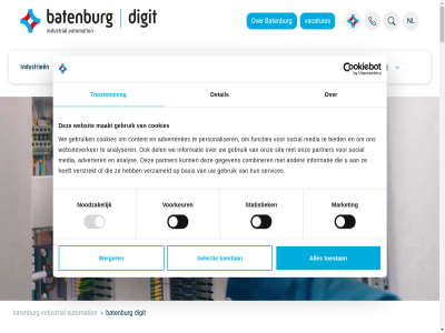 +31 0 1 11 111 1689 2 2025 229 3 7 711 8 80 advertenties adverter afsluitdijk afstuderen/stage allen amsterdam analys analyser artificial automation automatiser automatiseringsoploss baanbrek basis batchprocess batenburg batenburg.nl bekijk belang belangrijk bepaald bereid bescherm bestaand besturingspanel besturingssystem betrouw beverag bic bied binn blijv botlek brain bred bulk central chemie co2 combiner concurrer consent constant contact content continue continuiteit control cookies daardor daarom del delft detail digit digitaliser dijk director disclaimer diver downtim duurzamer dynamisch efficienter eis eiwit electrical emissies en energieoploss energieverbruik enginer ervar expert expertis extrem extruderlijn faciliteit flexibel flow flowbot focus fod frit frits.tjalsma@batenburg.nl functies gantry garander gas gasindustrie geavanceerd gebied gebruik geextrudeerd gegeven gehel gev grag grot help helpt hierbinn hydrodynamisch impulsiv industrial industrie industrieen industriel info.digit@batenburg.com informatie innovatie innovatiev installaties io io-system jan jb juist kemira kenn kennis klant klein klemmenkast klimat laatst lang langer lengt les levensbelang lever lightning maakt machines mak manag manier market markt marktsegment mc mcc medewerker media menu minimal moet nederland nieuw nl noodzak olie omgev omgezet omstand onderdel onderzoek ontvang ontwikkel ontwikkeld ontwikkelt ontworp onz oploss overstrom paneelbouw partner penweg performanc personaliser plaats plantaard privacyverklar procesinstallaties productie productieproces productieprocess productontvangst project protein remot rioolwaterzuiver ruim s sam samenwerk selectie selection services sit slimm social softwar sojabloem sojavlok spanningsveld speciaal specialism specifiek speelt stag stap statistiek sted stell stijgend stijgt succesvol system team tjalsma toekomst toestan toestemm total traditionel tu uitdag vacatures vaker veiliger veiligheidsverklar verander verandert verbeter verbet