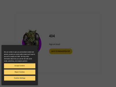 404 about accept advert advertis analys analytic and back content cookies found giv how information ll may media not our pag partner personalised provid reject see setting shar sit social the to traffic use warhammer.com we with you