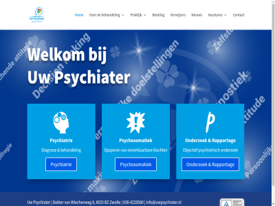 -4220580 038 8 8025 algemen behandel betal bz contact diagnos dokter hom info@uwpsychiater.nl klacht nieuw objectief onderzoek onverklar opspor praktijk privacy psychiater psychiatrie psychiatrisch psychosomatiek rapportag reglement vacatures verwijzer voorwaard welkom wiechenweg zwoll
