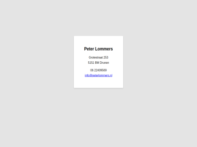 06 22409569 253 5151 accountancy bm drun grotestrat info@peterlommers.nl lommer peter