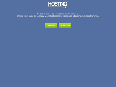 2go b.v bestand domeinnam geplaatst hosting index.html nadat pagina standaard vervang vismale.nl waarschijn wanner websit ziet