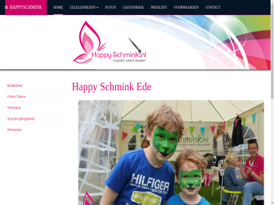 -830201 0318 0630175449 0641538263 activiteit all bedrijf bedrijfsfeest biedt bovendien collega contact dier direct diver dread ede etc explosion extra familie feest formulier foto gastenboek gebied gebruik geleg gelnagel geschminkt getest glitter grag grimas groet haarvlecht happy happyschmink het hom hoogwaard huid indruk info@happyschmink.nl informatie ingredient kinder kinderfeest kinderfeestjes kleurecht kleurrijk klik kom kwaliteit lamp lat ler loopt mak makkelijk marijk meld n nagel natur nicol o.a open optred organiser party party-explosion plan prijslijst product referenties s sam schmink schminkster special superstar tattos ter themafeest veilig vermak verwijder volstrekt volwassen voorwaard vrag vriend warm water werk wij wilt workshop www.nikkisnails.nl z zoal zon