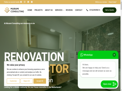 +31 +31624949614 1213 2020 2026 24949614 40 6 60 a aansprakelijkheidsverzeker about accept accountability acros ads all analys and answer are areas as asked aspect assistanc at attention backyard bathrom be beautiful being both bring browsing by call can car challenges changing chat chos clear clicking client combin commitment communication complet consent construction consult contact content contractor cookies copyright cost countertop covered craftsmanship creat created custom customer customis customizabl deliver design detail different do does down dream during e e-mail electrical enhanc ensur every everyth excellenc exceptional expat experienc expert expertis explor exterior external facebok fair faq featured fel fes finally finish fix fixing follow for founded frequently from full fully functional gard get giv got group handl happy help her hi hid high high-quality highlight hilversum hom homes honest hous how i ideas improv improvement includ incredibl info@murami.nl informed installation insuranc insured international into it kitch laapersveld leakag let liability lif lik living ll location lok long looking lov mail mak makes manag material media messag met mikhail mind mission modern mor multipl murami my navigation ned nederland netherland no offer older on one open or other our outdor painting partner peac personalised plumbing portfolio possibl potential pricing prioritiz privacy project prompt provid quality question quot re read ready refresh reject reliabl rely renovat renovation repair replacement request reserved responsibility responsivenes review right risk rof s say scroll secur see send serv services showcas sitemap social son sourc spac specific start started starting stunning successful surpris tak taking that the ther thes through throughout tiles timelines to today top top-quality touch touches traffic transform transformation transparency trust trusted turn types typically updates upgrad upgrades us use value vb ve ventilation vision we web