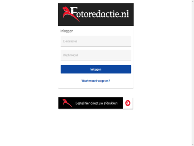 beeldbank fotoredactie inlogg verget wachtwoord