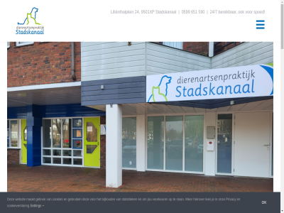 -09.30 -18.00 0599 09.00 14.00 18.00 2014 2024 24 24/7 590 651 651590 9.00 9.30 9501xp aandacht aangebod aanwez adres afgehaald afgeslot afsprak all amivedi ampul apart apothek apparatur asiel asieldier baasj baasjes balie behandel behandelkamer belang belt bereik bericht bestell bestelt betekent betrok bevindt bijhoud bijvoorbeeld buit buitendeur central centrum consult contact controles cookies cookieverklar dagelijk dieet dier dierenart dierenarts dierenartsenpraktijk dierentehuis diergeneeskund donderdag drie e e-mail echo eenvoud eerder en ervar evt ga gebitsbehandel gebruik gehaald geopend gescheid gevestigd grootst herhal herplaats hierdor hierover hond hoogwaard houd huis huisdier ieder info info@dierenartsenpraktijkstadskanaal.nl inhoud jou jumper kat knmvd kom krijgt kunt laboratorium lat les licg lilienthalplein locatie los maakt maandag mail mailt mak mar material maxizoo medicatie medisch meten modern mogelijk nader navigation ndg nem nodig noodzak november nummer ok onderzoek onz openingstijd operatiekamer operaties opgenom ophal opnames opvang paraveterinair parkeergeleg partner per pick pick-up pipet plat point prachtig praktijk privacy professionel rontgenruimt ruim ruimt rustig setting sind slan speciaal spoed spreekur stadskanal stan statistiek stichting t/m tablet team tekenbehandel telefonisch tenzij ter tijd toggl tuss twee uitgerust uitsluit up uur vast verkop verleend verlen vertrouwd verzorg via vind vindt vlooi voeding voldoend volgen volled vooraf voorkeur voorkom voorzien vrag vrijdag wacht wachtkamer wanner war websit wel welkom werk wet wij zien zorg