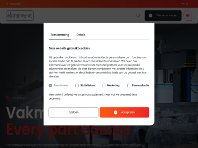 aanvrag accepter advertenties analys analyser basis bied buiswerk combiner complet cookies count del detail dienst dumaco every functies functionel gebruik gebruikt gegeven hen hom informatie inhoud koperbewerk leest mak market media nl offert onderdel onz opslan part partner personalisatie personaliser plaatwerk privacy samenstell sit social statement statistiek toestemm vakmanschap verker verspan verstrekt verzameld vestig via we websit wet wij