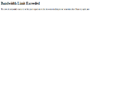 509 bandwidth exceeded limit