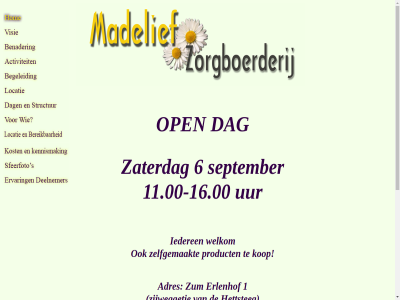 6 hettsteg info@madeliefzorg.nl informatie kranenburg madelief rout september www.madeliefzorg.nl zaterdag zijweggetj
