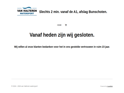 0 2 2024 2026 23 a1 afslag bedank bunschot by direct ga geslot gesteld halter heden hom hoofdinhoud jar jouwweb klant min onz powered ruim slecht vanaf vertrouw watersport wij will