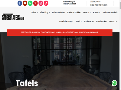 00 00u 01 02 072 08 0850 09 1 10 11 12 13 16 1822 2 2026 3 30 4 5 562 6 7 8 9 aangegev adres afsprak afwerk algemen alkmar all allemal allen allerlei ambacht apparatur b.v ba badkamermeubel bar bbq bedenk bedrijf beits besprek betal beuk bezoek binn blad boekenkast bov broodplank buit buitenmeubel bureau caf coating combiner combintatie complet component contact creativiteit dekkend den dressoir eentj eerder eettafel eig eik email enkel epoxy erg ervar esdoorn eslot ess fijn flessenrek for fram g gat gauw geavanceerd geborsteld gegeven gek gekleurd geloogd gepersonaliseerd gerust geslot grag grillig hangend help hiervan hoogstaand hoogt horeca horecageleg hout iep incl info@stoeretafels.com informatie inricht internet iron jarenlang job juist kantines kantor kapstok kast keukenblad kijk kitch klik kom kookeiland kruk kun kwaliteit lak lamp lat leefstijl link lobby lop los maandag maatwerk mak mat meest menuhouder meubel misleid mogelijk mooi nam nem nogmal nou onderstaand onderstel onderstell ontwerp onz openingstijd oval peper plan power prijs privacy problem productieproces profiter rechthoek restaurant robbenkog robuust rond s salontafel sam samenstell samenwerk showrom sidetables skylt slimm snel snijplank soort specialiteit staalafdel staand stal stap stapp statafel stoel stoer stoeretafel strak suar t/m tafel tafelblad taxus techniek telefon terrass thuiswerkmeubel tuinhaard tv twee uiteenlop uniek vakwerk vandag vel vensterbank verder vergadertafels/bureau verklar verouderd verrass verstel via vierkant volled voorwaard vrag vrijdag wachtruimes wandkast wandplank we wens werkplat wij zaterdag zelf zoal zodoend zoek zondag zorg zoutstel zowel zwevend