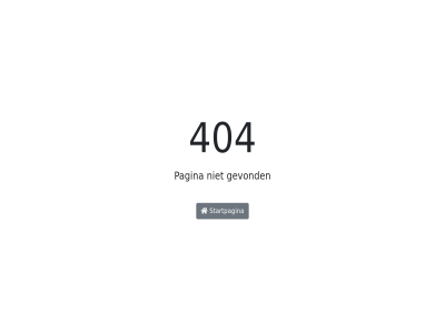 404 fout gevond pagina startpagina