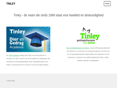 1999 2025 40 academie beroepsopleid deskund dier diergedrag direct docent draagt eigenar enthousiasm ga gebied gedrag gedragstherapeut gedragstherapie gespecialiseerd helpt hom hond hoofdinhoud jaarlijk kat kennis konijn kwaliteit n nam ongewenst oploss paard papegaai probleemgedrag sind spor stat team tinley vak vel verdiend verstand voorkom workshop zak zoal