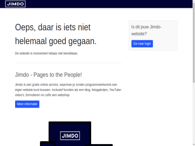 aanpass allen app beginn betalingsmethod bewerk binn blog bouw cent eig fluitj formulier fotogalerij functies ga gegan goed gratis handbereik helemal inclusief informatie jimdo jimdo-websit jouw kies kun kunt leuk login makkelijk oep onlin overal pages peopl product programmeerkennis s servic snel the to toe verkop video voeg waarmee webshop websit wens youtub youtube-video zelf