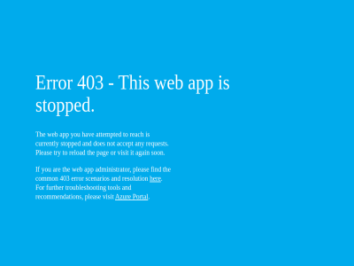 403 accept administrator again and any app are attempted azur common currently does error find for further hav her if it not or pag pleas portal reach recommendation reload request resolution scenarios son stopped the this to tol troubleshot try unavailabl visit web you