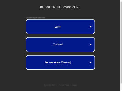 budgetruitersport.nl dies domain kauf policy privacy