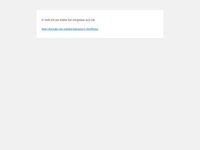 fout informatie kritiek probleemoploss sit voorgedan wordpres