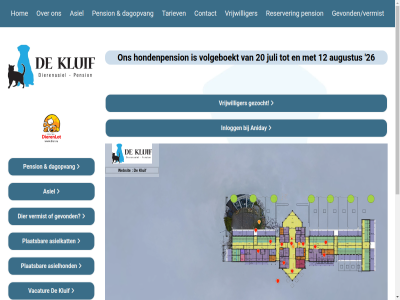 -17.30 -512015 0521 10.00 11.00 12 12.00 15.30 20 258 26 8335 afsprak aniday asiel asielhond asielkat augustus beheer@dekluif.nl bereik breng contact contactgegeven dagelijk dagopvang dier dierenasiel dierentehuis e e-mailadres gevond gevonden/vermist gezocht hom hondenpension inlogg juli kluif lj mailadres openingstijd ophal paard pension plaatsbar reserver steenwijkerweg tariev telefonisch telefoonnummer tuss uitgezonderd vacatur vermist volgeboekt vrijwilliger wij wit