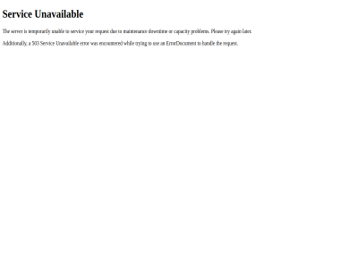503 servic unavailabl