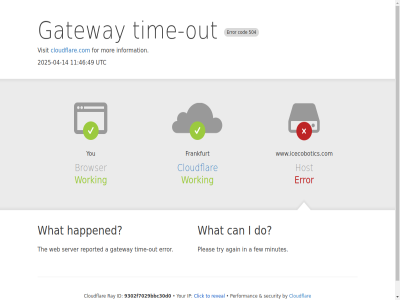 -04 -14 11 2025 46 49 504 9302f7029bbc30d0 a again browser by can click cloudflar cloudflare.com cod do error few for frankfurt gateway happened host i id information ip minutes mor out performanc pleas ray reported reveal security server the tim time-out to try utc visit web what working www.icecobotics.com you your