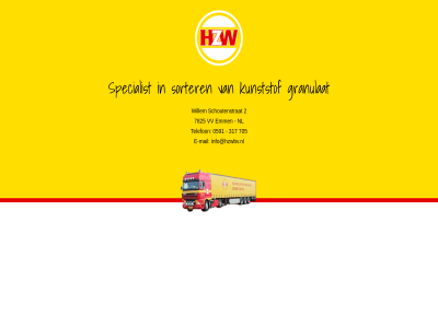 0591 2 317 705 7825 bv e e-mail emm granulat hzw info@hzwbv.nl kunststof mail nl schoutenstrat sorter specialist telefon vv willem