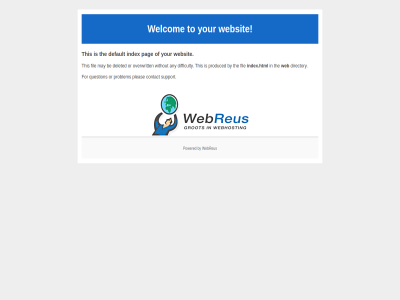 any be by contact default deleted difficulty directory fil for index index.html may or overwrit pag pleas powered problem produced question support the this to web webreus websit welcom without your