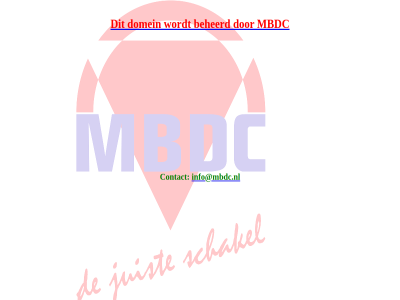 beheerd contact domein info@mbdc.nl mbdc